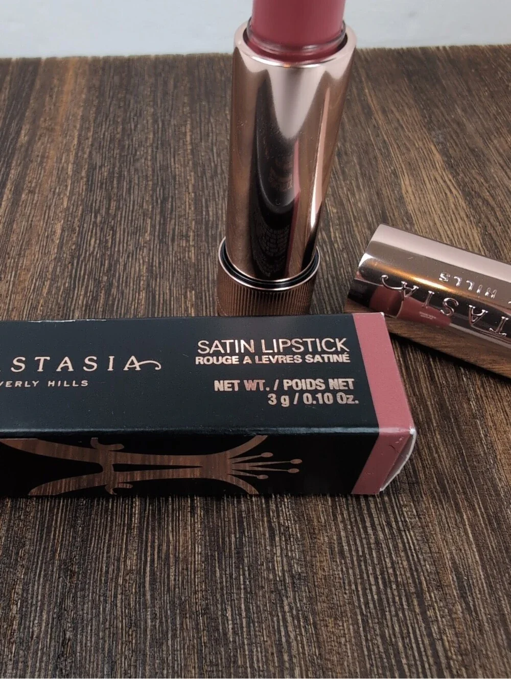 Anastasia Beverly Hills Matte & Satin Lipstick Rose Dream Full Size .10 Oz